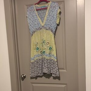 Floral Patchwork Midi Dress